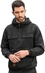 Hello MrLin Hoodie noire pour les hommes Sweatshirt tactique Quartier Zip Cargo Pullover Hoodies entraînement Hommes Mode Outdoor Hoodie