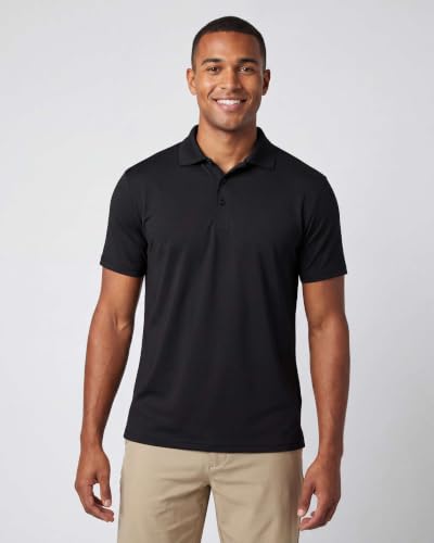 Image of 3 Pack:Mens Quick Dry Fit Polo Shirt Short Sleeve Golf Tennis Clothing Active Wear Athletic Performance Tech Sports Essentials Moisture Wicking Casual Dri-Fit T Shirts Set