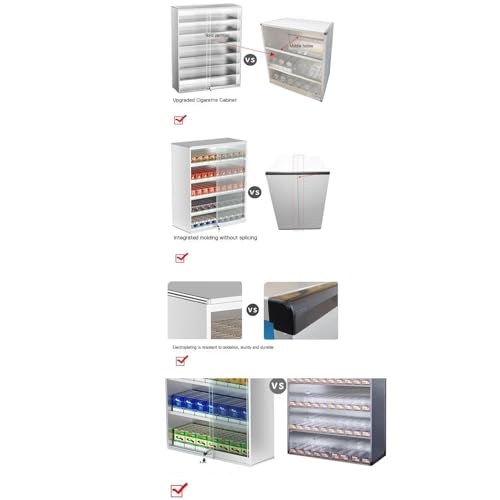 Vitrina expositora para Cigarrillos y vaporizadores: Soporte de Pared y de sobremesa para Tiendas de conveniencia y supermercados.