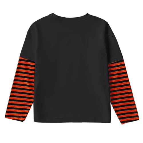 Image of Remimi Unisex Kids Christmas Long Sleeve Shirt Xmas Print Stripe Shirts 2-12 Years