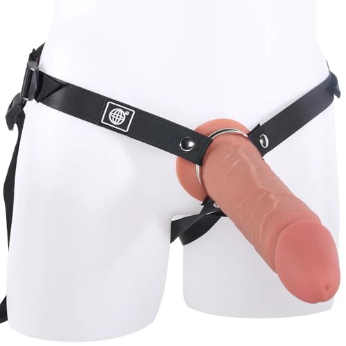 Fantasy Elite 8 Inch Hollow Strap-on with Harness and Lube | Erectile Dysfunction Aid | Harness Compatible Strap-on Dildo | Realistic Dildos