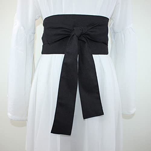 Women Wide Belt Bow Self Tie Wrap Around Obi for Kimono Yukata Retro Dress2