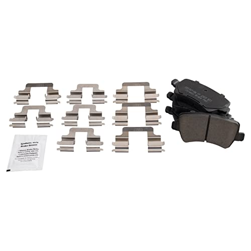 Image of TRQ Rear Brake Pad and Rotor Set Ceramic Compatible with 2013-2015 Land Rover Range Rover