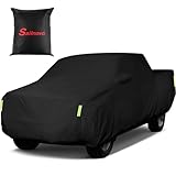 Sailnovo Truck Car Cover Waterproof All Weather, 7 Layers Heavy Duty Outdoor Pickup Cover for Truck Car Sun UV Rain Protection, Universal Fit (Length Up to 210 inch, Max Cab Length 126 inch) M/Black