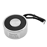 TOMSHIELE Electric Lifting Magnet, DC 24V Electromagnet Solenoid for Lifting and Holding, 80 x 38mm Size, 1000N Lifting Force