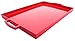 Zak! Designs MeeMe Rectangular Serving Tray, 19.5" by 11.5", Break-resistant and BPA-free Plastic, Red