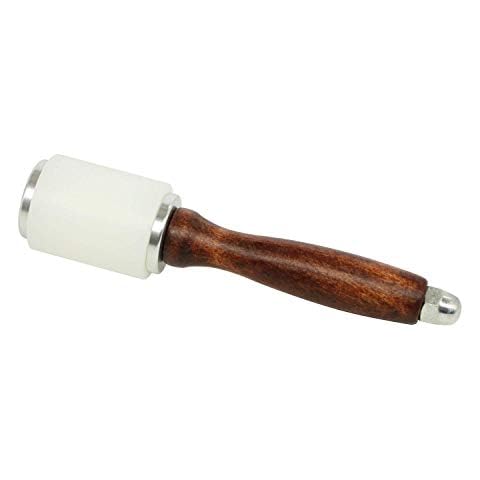 Driak Wooden Handle Nylon Hammer Leathercraft Carving Hammer for Stamping Sew Leather Cowhide Tool Kit Cover