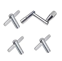 4 Stück Drum Keys Drum Tuning Key Continuous Motion Speed Key Drum Wrench kit - 3 T-type Drum Wrench + 1 Z-type Drum Wrench Percussion Instruments Parts for Drummers Stimmschlüssel