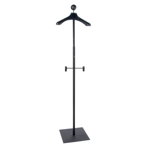 Econoco Men's Floor Standing Costumer With Hanger, Black #TOP17