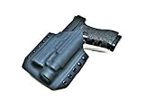 Left Hand OWB Light Bearing Kydex Gun Holster for Glock 17/ 22 / 19 / 19X / 23 /45 with Streamlight...