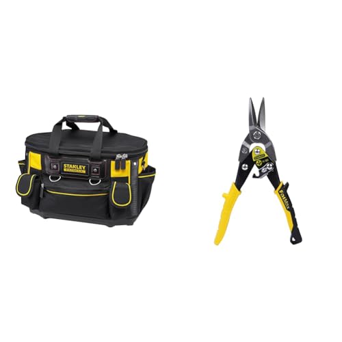 Stanley FatMax Werkzeugtasche/Werkzeugbeutel & Blechschere 2-14-563 gerade/Mit chromveredelten Scherenteilen