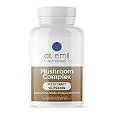 DR. EMIL NUTRITION 10 Mushroom Supplement for Mental Clarity, Focus & Immune Support - Functional Mushroom Nootropic Supplement with Lions Mane Extract, Cordyceps, Turkey Tail & More