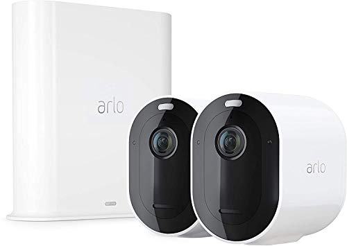 Arlo Pro3、2 2K WiFi 監視カメラ、ビーコンとサイレン、モーション検知器、カラーナイトビジョン、双方向オーディオ、Arlo Secure の 90 日間無料トライアル付き、ホワイト