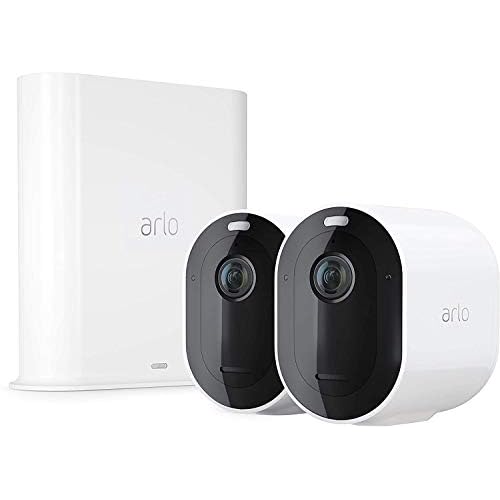 Arlo Pro3 Caméra de surveillance Wifi extérieure. Caméra IP 2K HDR, rechargeable. Grand angle 160°, Audio Bi-directionnel Eclairage spotlight intégré, IP65 - Pack de 2 caméras (VMS4240P)