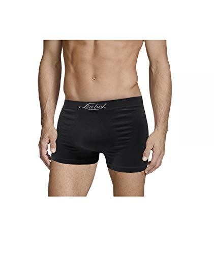 Liabel Set 4 Paia Slip/Boxer Uomo Microfibra Colori Assortiti (4 Paia Boxer Nero - S/M - 44/46 / 48)