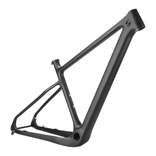 Genérico Cuadro de Bicicleta montaña Fibra Carbono 29 Pulgadas con pedalier y Eje rígido(Black Glossy,19inch)