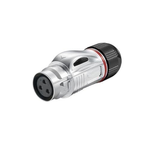 Connecteur de soudage 45A M24 robuste en métal femelle 3 broches