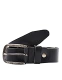 JACK & JONES JJIPAUL JJLEATHER BELT NOOS, Cinturón Hombre, Negro (Black), 90 cm (Talla del fabricante: 90)