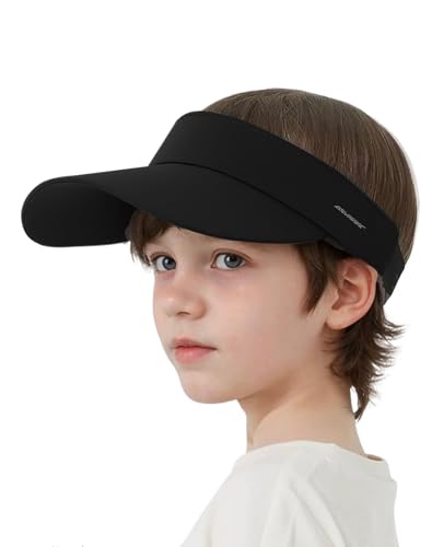 Jastore Kids Sun Visor Hat Lightweight Cotton Girls Baseball Hat Boys Adjustable Sports Tennis Hat Golf Visor Cap Beach Hat