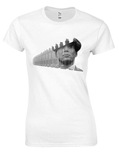 JLB Print Peaky Street UK TV Drama Show Inspired Premium Quality Fitted T-Shirt Top for Women and Teens (White/Small)
