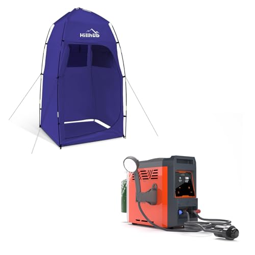 Hillhub Portable Propane Water Heater for Camping with Portable Camping Shower Tent