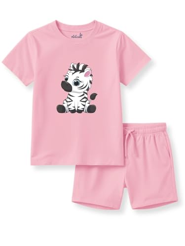 Image of minicult kids Kids Cotton Shorts and Matching Tshirt Coord clothing set with Cute Prints Clothing Set (200gsm Cotton Fabric)(pack of 2)