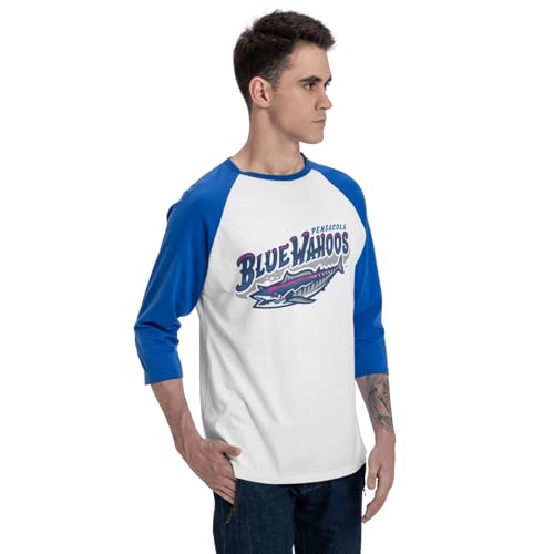 Pensacola Blue Wahoos Men'S Raglan Sleeves Baseball T-Shirts3