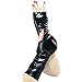 HeiBai Xiong Goth Leather Gloves Fingerless Punk Emo Arm Warmers