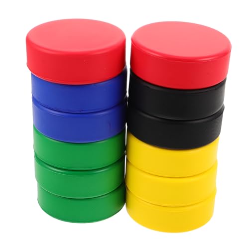 Toddmomy 12pcs Realistic Simulation Hockey Pucks Foam Pucks for Training Sports Hockey Part Toy