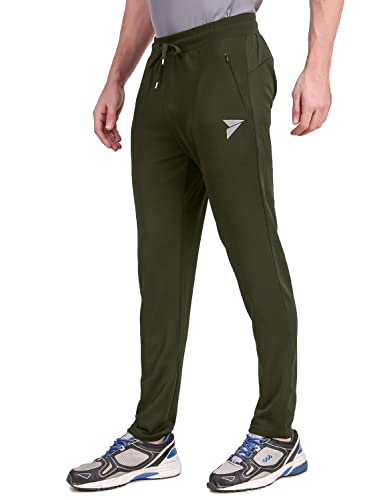 Image of FITINC Athleisure Track Pants for Men| Lycra Slim Fit Mens Dryfit Track Pant with Concealed Zipper Pockets | Quick Dry Pant Style Lower for Men for Home & Workout
