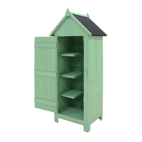 HTI living Geräteschrank Wilbur Grün Bitumendach Outdoor