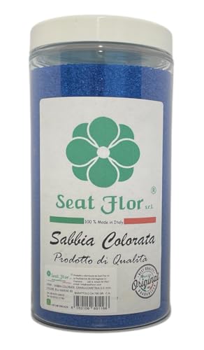 Arena colorida, arena para decoración, arena para wedding, arena med. 0,3/0,7 mm. en bote de 750 g (azul marino)