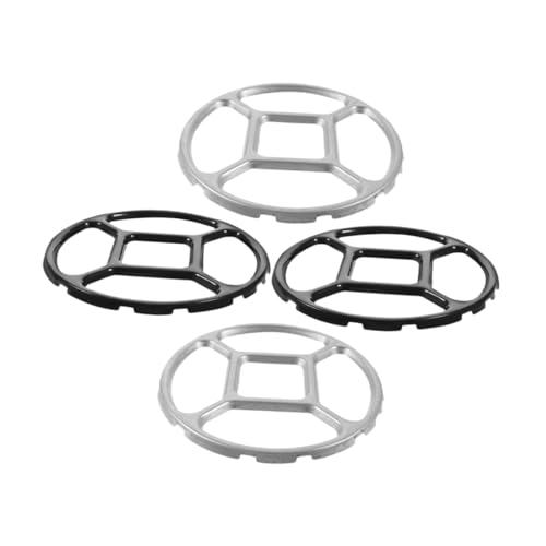 iplusmile 4 Piezas Soporte para Estufa de Gas Antiadherente Anillos de Soporte para Wok y Ollas Pequeñas Resistente al Calor de Compatible con Fuegos de Cocina y Estantes de Repuesto