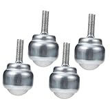 LIGIGWASH 4 Stück Teiliges Metall kugelrollen mit Kugellager Drehbare Robuste Arbeitstisch Kleine Leichte Universalrollen mit Gewindebefestigung für Möbel und Werkbänke