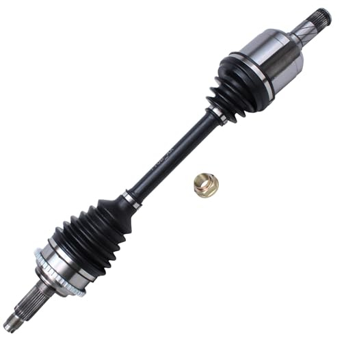 Image of Detroit Axle - Front 2pc CV Axles for 06-09 Ford Fusion, 03-08 Mazda 6, 06-09 Mercury Milan, 2006 2007 2008 2009, 2 CV Driver and Passenger Side Axle Shafts Assembly Set Replacement