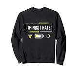 Cose che odio povero WiFi carica batteria bassa Gen Z Divertente Meme Shirt. Divertente Meme Shirt Regali Meme Umorismo divertente Gag Teenage Slang Idea regalo Stampa grafica Meme Design Gag Regali Intelligenti Citazioni spiritose Camicie Gamer Slang Meme Design Scherzi divertenti Detti sarcastici.