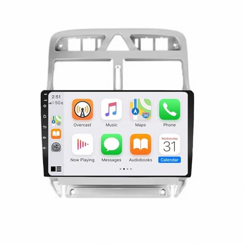 Radio de coche para Peugeot 307 de 2001 a 2008 con Carplay inalámbrico y GPS