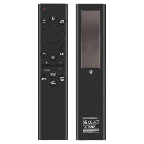 Image of Rechargeable TV Remote for Samsung Smart TVs, Replacement for All 2019-2026 Samsung TV Remote Control with Voice Control. USB-C Fast Charging. Solar Charging. 2-Year Warranty.