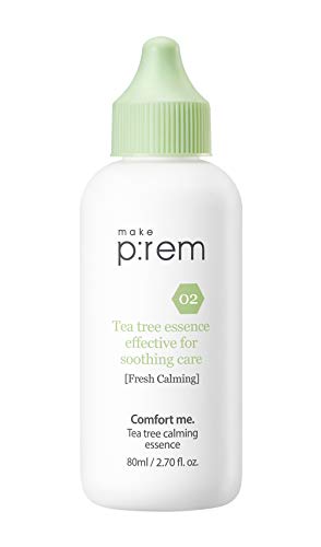 [make p:rem] Comfort me. Tea tree calming essence | soothing essence | lightweight and watery essence | Quick-Absorbing | essence for sensitive skin | 80ml, 2.70 fl.oz. | MAKEP:REM makeprem