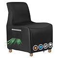 Outdoor Recliner Chair Covers, 600D Heavy Duty Outdoor Patio Chair Covers Waterproof, 31.5" W x 33" D x 41.5" H Lawn Patio Furniture Covers for Recliners, Black