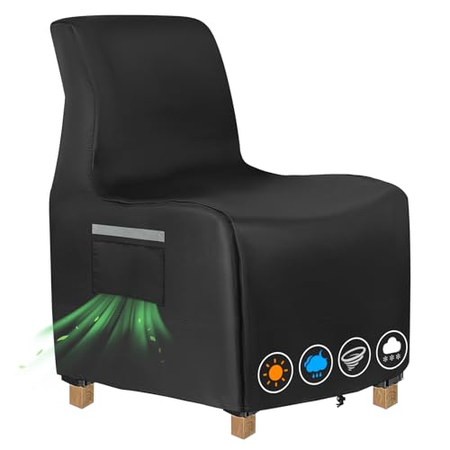 TWAKAP Outdoor Recliner Chair Covers, 31.5" W x 33" D x 41.5" H, Black by TWAKAP - Used condition - US$25.55