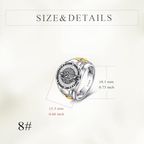 YFN Patron Saint Ring Sterling Silver Religious Protector Ring Jewelry Gifts for Women Men4