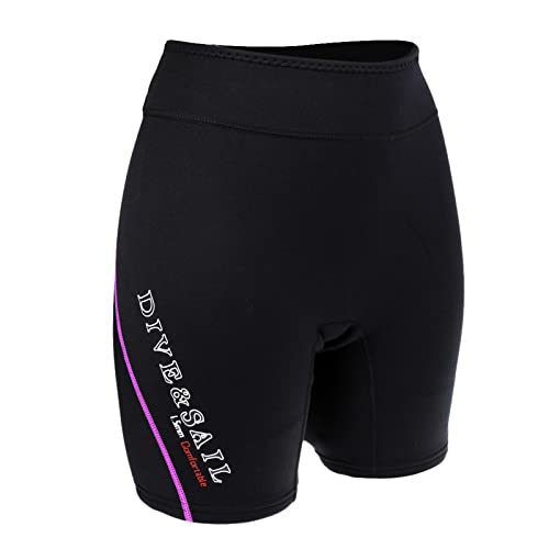 Sharplace Neopren Tauchen Shorts 1,5 mm, Neoprenhose Tauchhose Warm Neoprenanzug Shorts Neoprenanzug-Unterteile für Herren Damen Surfen Schnorcheln Schwimmen Tauchen Bootfahren, Lila, Frauen M