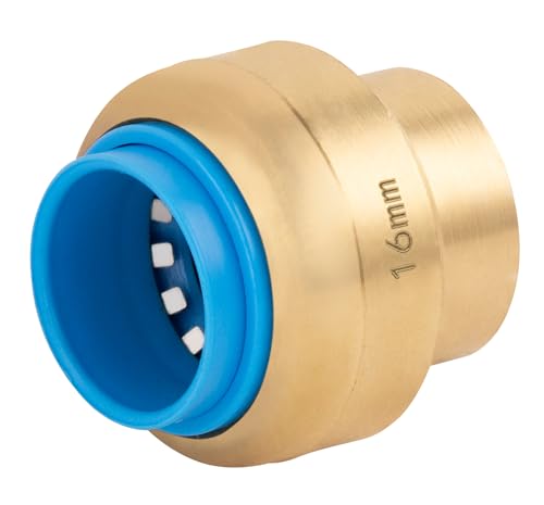 Tapón Automático Universal Ø16 para Tubo Multicapa, Cobre o PEX | Sistema PUSH-FIT | Conexión Rápida y Segura | Sellado Hermético Sin Herramientas | QUICK PLOMBERIE
