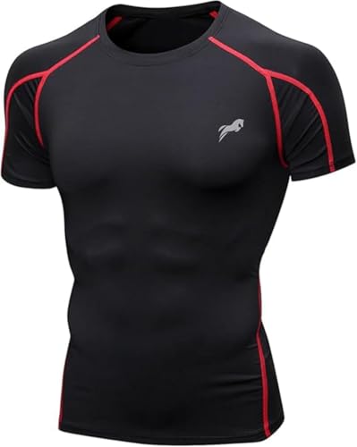 Image of JUST RIDER Compression Fit Gym T-Shirt and Track Pant Combo for Men /Sports wear for Men & Women Gym wear for Men