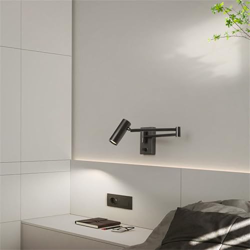 Lámpara de pared LED moderna plegable estilo industrial vintage con interruptor metálico 6