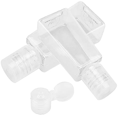 SINJEUN 120 Pieces 1oz/30ml Clear Plastic Empty Bottles with Flip Cap, Empty Squeeze Bottles, Mini PET Clear Refillable Travel Containers for Shampoo, Toners, Lotions, Creams4