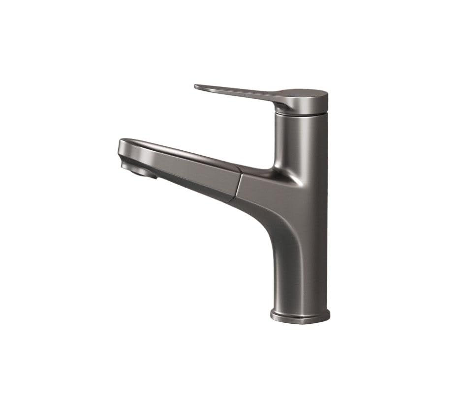 Robinet de lavabo extractible gris MOCHAMIK mitigeur eau chaude et froide pour salle de bain