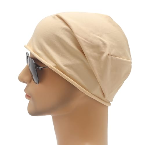 Image of ZLYC Cotton Thin Slouchy Beanie Hat for Men Women Fashion Soft Stretch Knit Skull Cap