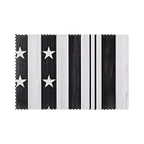 ZHANLEI Black and White American Flag Printed Placemats,Washable Table Cloth Place mats Set of 6,Dining Table Decor for Any Occasion